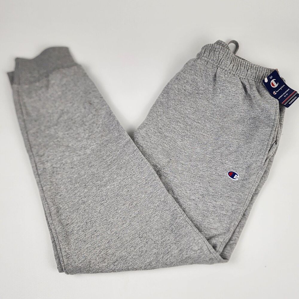 Champion Powerblend Fleece Jogger Sweatpants Gray Men's Large NWT